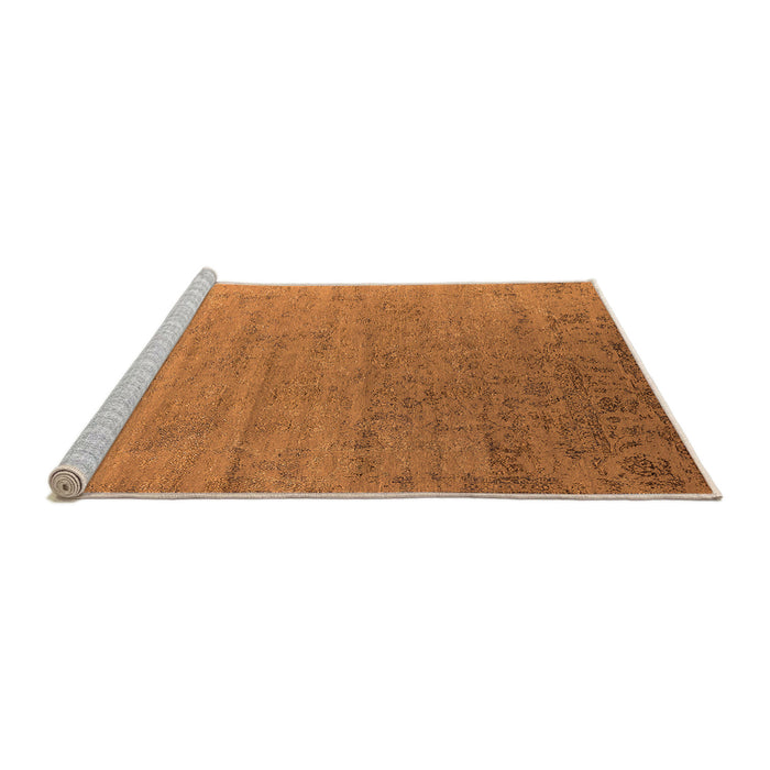 Sideview of Machine Washable Oriental Orange Industrial Area Rugs, wshurb2085org