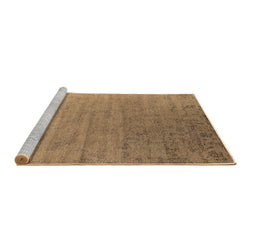Sideview of Machine Washable Oriental Brown Industrial Rug, wshurb2085brn