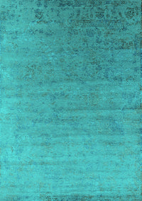 Oriental Turquoise Industrial Rug, urb2085turq