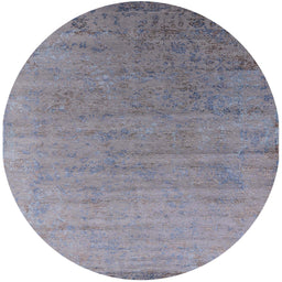 Round Machine Washable Industrial Modern Dark Gray Rug, wshurb2085