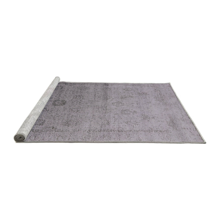 Sideview of Machine Washable Industrial Modern Dark Gray Rug, wshurb2086