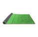 Sideview of Oriental Green Industrial Rug, urb2086grn