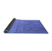 Sideview of Oriental Blue Industrial Rug, urb2086blu
