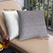 Front View of Mid-Century Modern Urban Square Dark Gray Throw Pillow, 18 inch by 18 inch, pwurb2086
