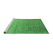 Sideview of Machine Washable Oriental Emerald Green Industrial Area Rugs, wshurb2086emgrn