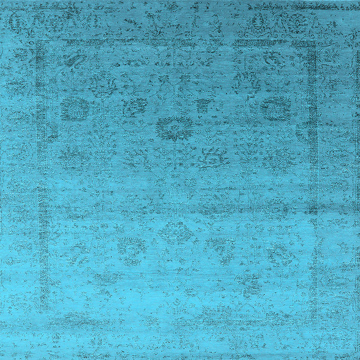 Square Oriental Light Blue Industrial Rug, urb2086lblu