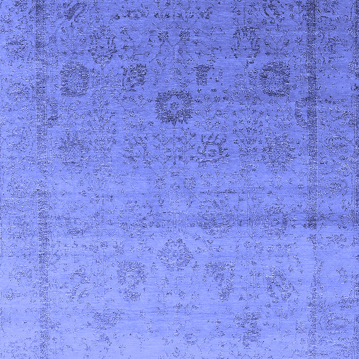 Machine Washable Oriental Blue Industrial Rug, wshurb2086blu