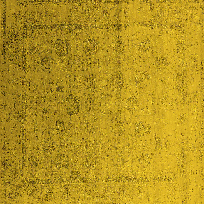 Square Oriental Yellow Industrial Rug, urb2086yw