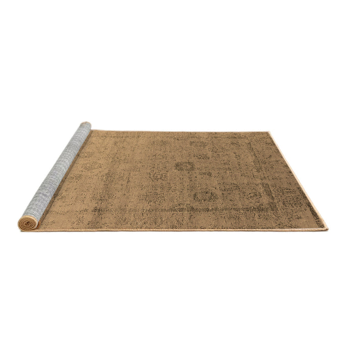 Sideview of Machine Washable Oriental Brown Industrial Rug, wshurb2086brn