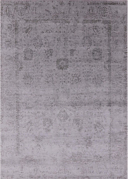 Mid-Century Modern Dark Gray Oriental Rug, urb2086