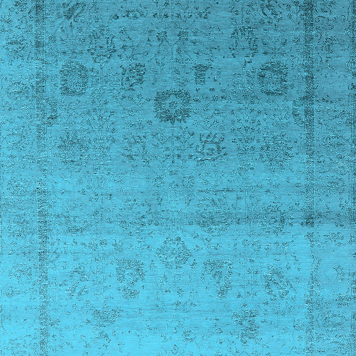 Machine Washable Oriental Light Blue Industrial Rug, wshurb2086lblu