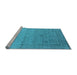 Sideview of Machine Washable Oriental Light Blue Industrial Rug, wshurb2086lblu