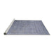 Sideview of Machine Washable Industrial Modern Slate Blue Grey Blue Rug, wshurb2087