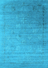 Oriental Light Blue Industrial Rug, urb2087lblu