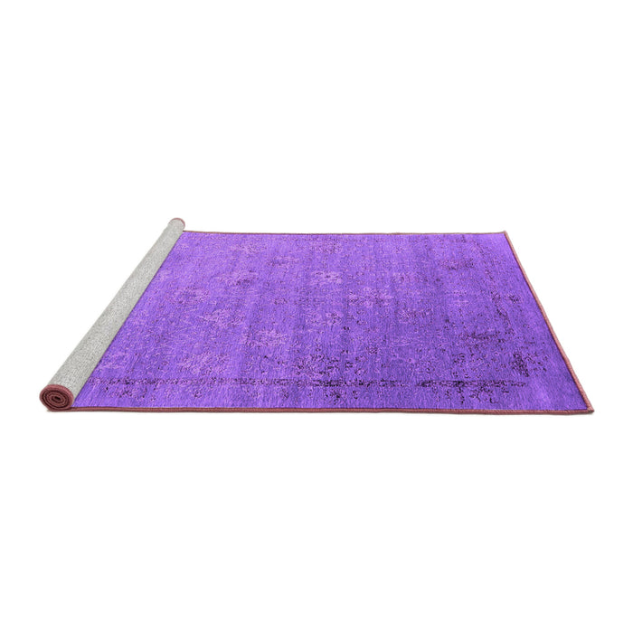 Sideview of Machine Washable Oriental Purple Industrial Area Rugs, wshurb2087pur