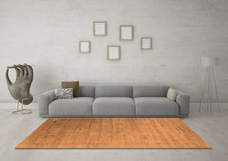 Machine Washable Oriental Orange Industrial Area Rugs in a Living Room, wshurb2087org