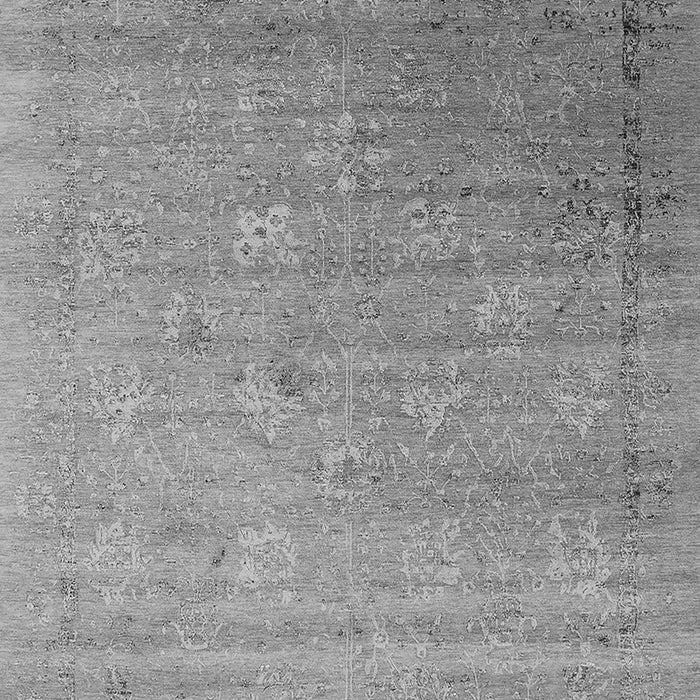 Machine Washable Oriental Gray Industrial Rug, wshurb2087gry