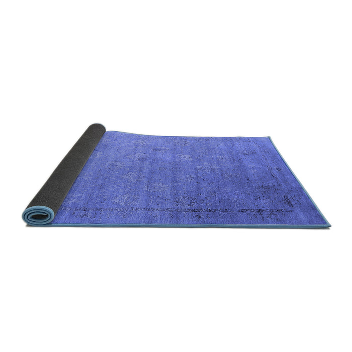 Sideview of Oriental Blue Industrial Rug, urb2087blu