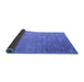 Sideview of Oriental Blue Industrial Rug, urb2087blu