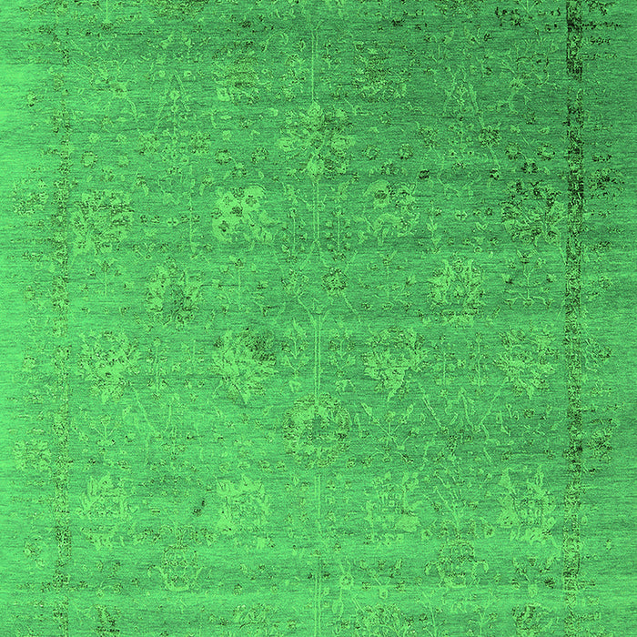 Machine Washable Oriental Green Industrial Area Rugs, wshurb2087grn