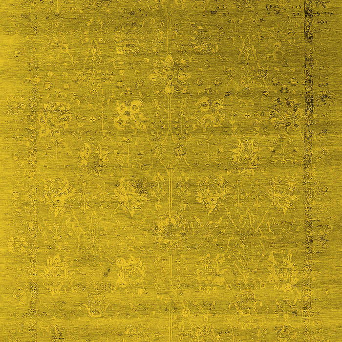 Oriental Yellow Industrial Rug, urb2087yw
