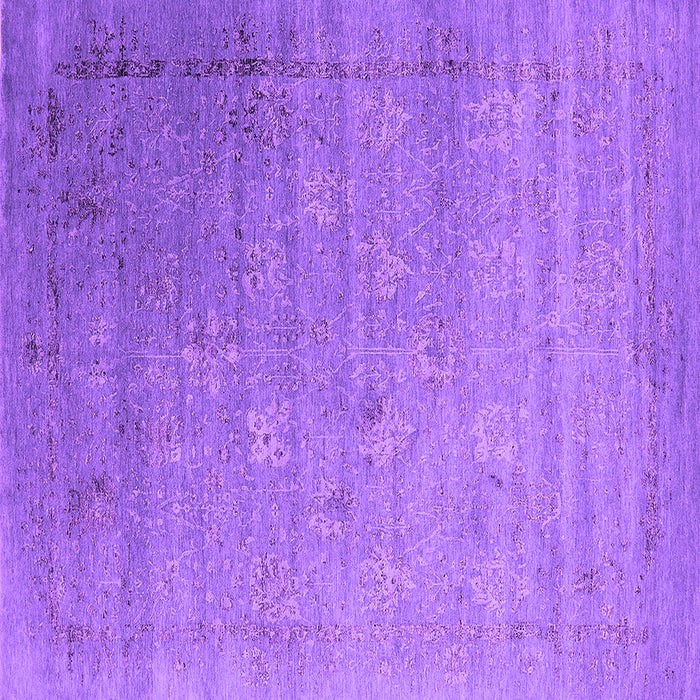 Square Machine Washable Oriental Purple Industrial Area Rugs, wshurb2087pur