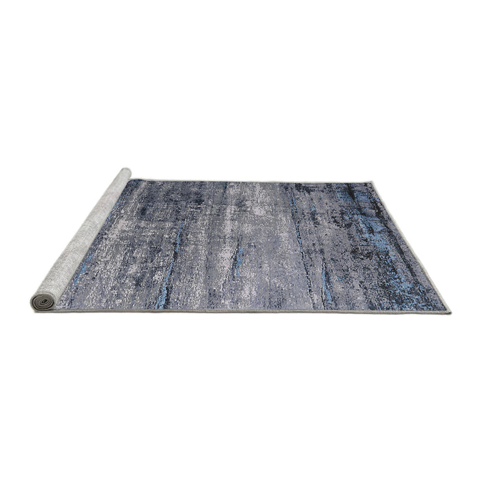 Sideview of Machine Washable Industrial Modern Purple Navy Blue Rug, wshurb2088