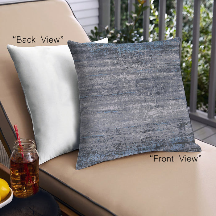 Front View of Mid-Century Modern Urban Square Purple Navy Blue Throw Pillow, 18 inch by 18 inch, pwurb2088