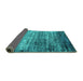 Sideview of Oriental Turquoise Industrial Rug, urb2088turq