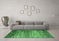 Machine Washable Oriental Emerald Green Industrial Rug, wshurb2088emgrn