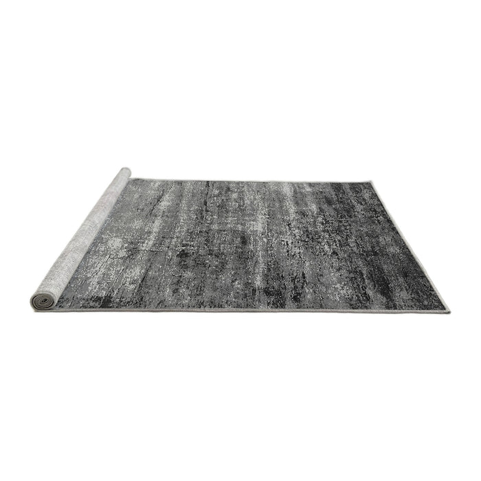 Sideview of Machine Washable Oriental Gray Industrial Rug, wshurb2088gry