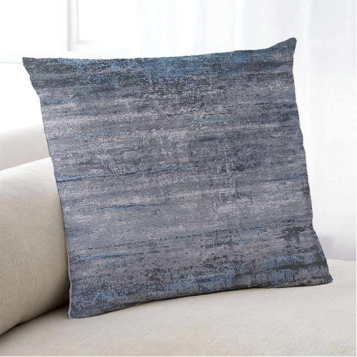 Lifestyle Image of Mid-Century Modern Urban Square Purple Navy Blue Throw Pillow, 18 inch by 18 inch, pwurb2088