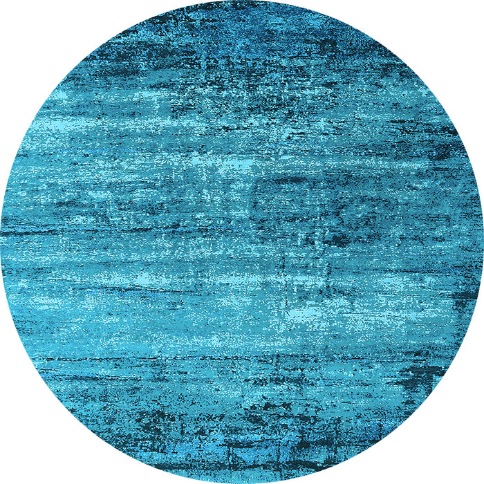 Round Oriental Light Blue Industrial Rug, urb2088lblu
