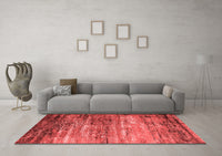 Machine Washable Oriental Red Industrial Rug, wshurb2088red