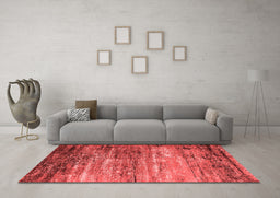 Industrial Red Washable Rugs