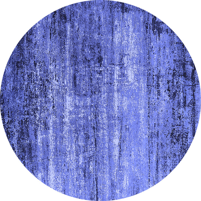 Round Oriental Blue Industrial Rug, urb2088blu