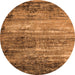 Round Oriental Orange Industrial Rug, urb2088org