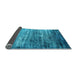 Sideview of Oriental Light Blue Industrial Rug, urb2088lblu