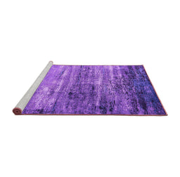 Sideview of Machine Washable Oriental Purple Industrial Area Rugs, wshurb2088pur