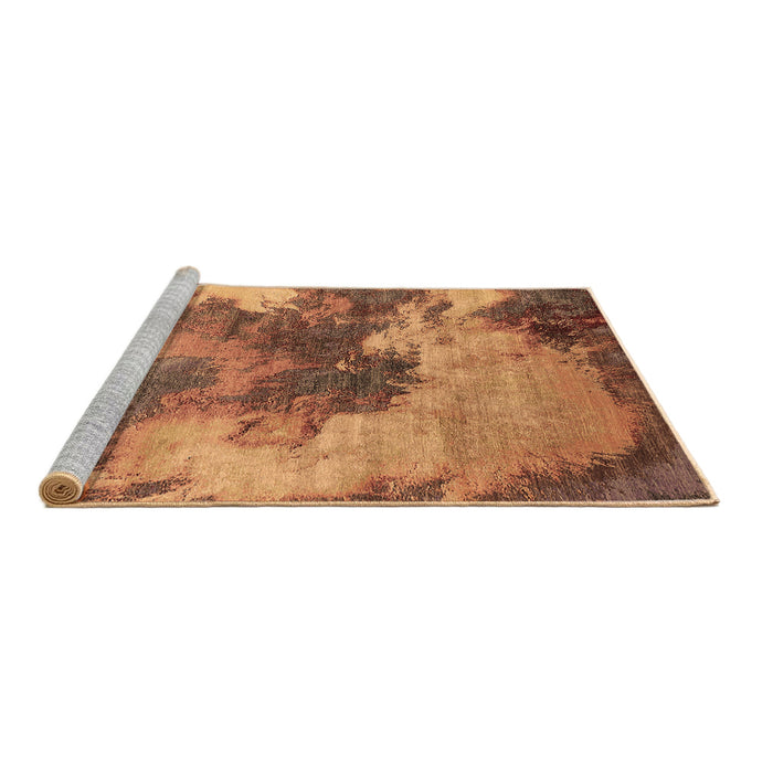 Sideview of Machine Washable Oriental Brown Industrial Rug, wshurb2089brn