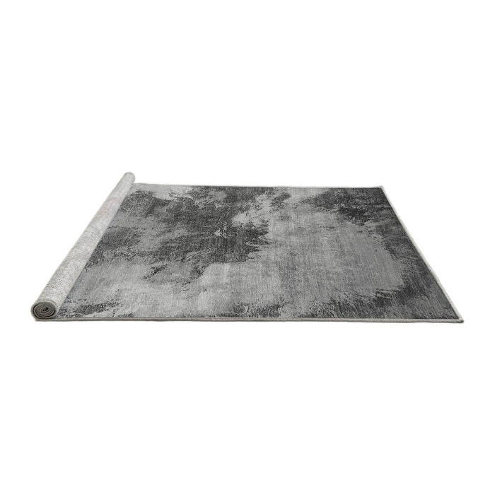 Sideview of Machine Washable Oriental Gray Industrial Rug, wshurb2089gry