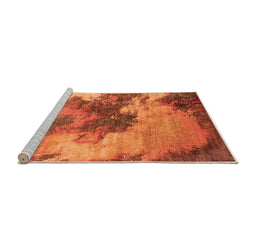 Sideview of Machine Washable Oriental Orange Industrial Area Rugs, wshurb2089org