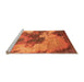 Sideview of Machine Washable Oriental Orange Industrial Area Rugs, wshurb2089org