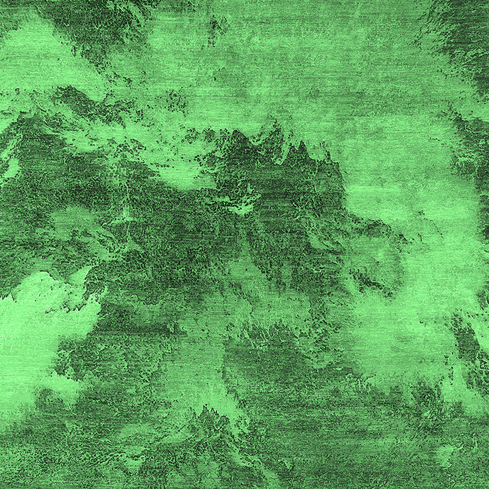 Machine Washable Oriental Emerald Green Industrial Area Rugs, wshurb2089emgrn