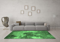 Machine Washable Oriental Emerald Green Industrial Rug, wshurb2089emgrn