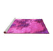 Sideview of Machine Washable Oriental Pink Industrial Rug, wshurb2089pnk