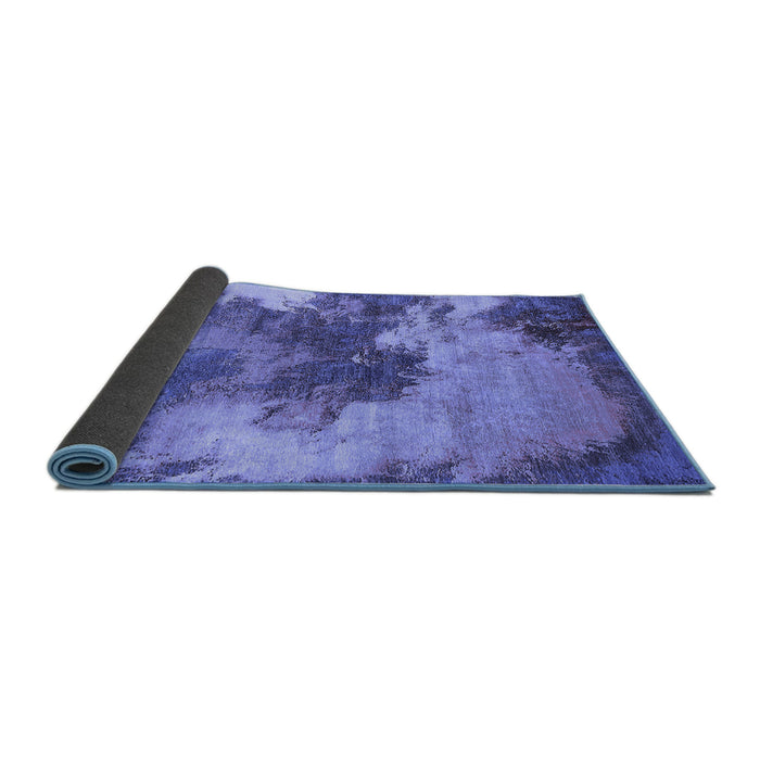 Sideview of Oriental Blue Industrial Rug, urb2089blu