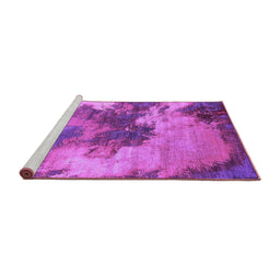Sideview of Machine Washable Oriental Purple Industrial Area Rugs, wshurb2089pur