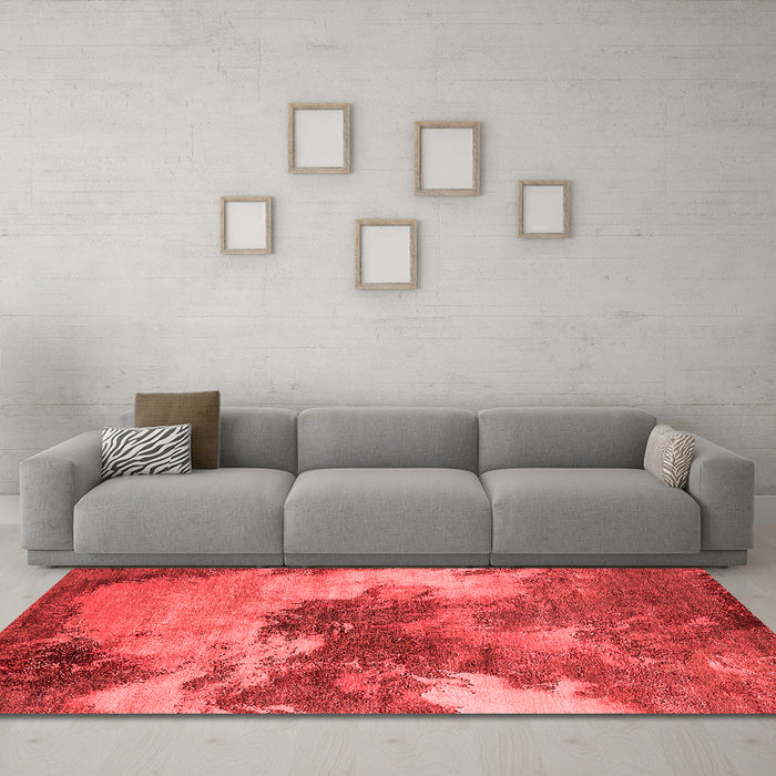 Industrial Red Washable Rugs