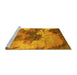 Sideview of Machine Washable Oriental Yellow Industrial Rug, wshurb2089yw